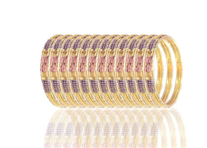 Three Tone Plated Bangles